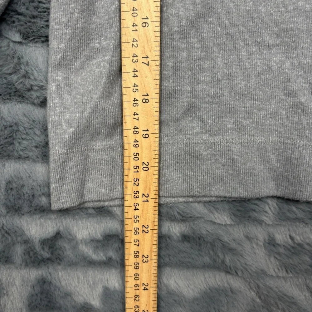 LOFT Womens Gray Marled Boat Neck Puff Shoulder Bishop Sleeve Knit Top Small